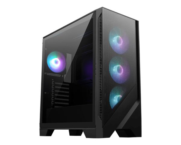 MSI MAG FORGE 320R AIRFLOW gabinete de computadora Micro Tower Negro, Transparente