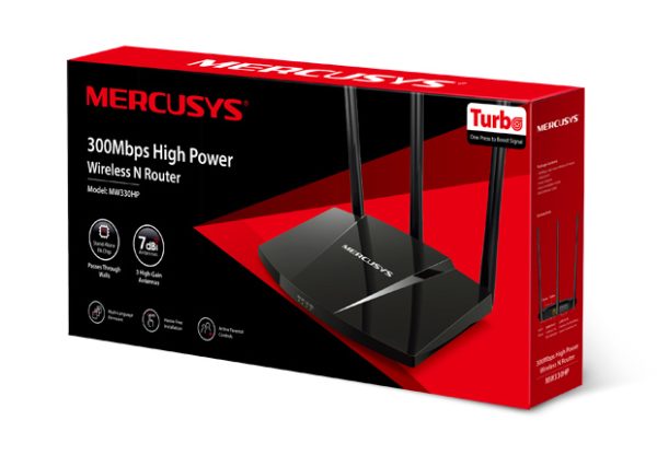Mercusys MW330HP router inalámbrico Ethernet rápido Banda única (2,4 GHz) Negro - Imagen 4
