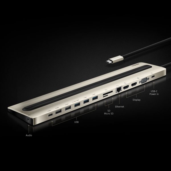 ATEN UH3237 base para laptop o replicador de puertos Alámbrico USB 3.2 Gen 1 (3.1 Gen 1) Type-C Aluminio, Negro - Imagen 3