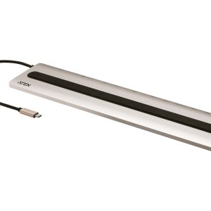 ATEN UH3237 base para laptop o replicador de puertos Alámbrico USB 3.2 Gen 1 (3.1 Gen 1) Type-C Aluminio, Negro