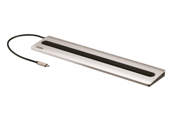 ATEN UH3237 base para laptop o replicador de puertos Alámbrico USB 3.2 Gen 1 (3.1 Gen 1) Type-C Aluminio, Negro