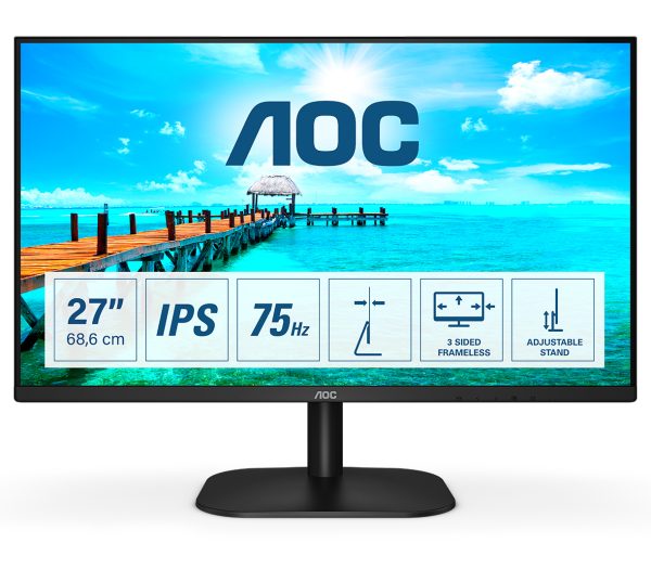 AOC B2 27B2H monitor de computadora 68.6 cm (27") 1920 x 1080 Pixeles Full HD LED Negro