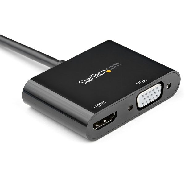 StarTech.com Adaptador DisplayPort a HDMI VGA - Dongle Convertidor DisplayPort 1.2 HBR2 a HDMI 2.0 (4K 60Hz) o VGA 1080p - Adaptador DP a Monitor HDMI o VGA - Adaptador de Vídeo Digital - Imagen 2