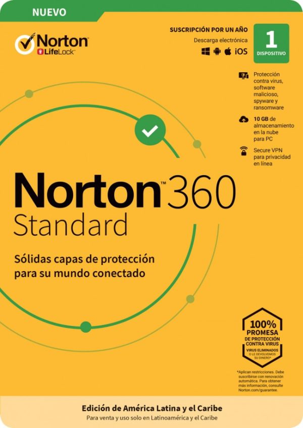 Norton 360 Standard Seguridad antivirus Base Español 1 licencia(s) 1 Año(s) - Imagen 2