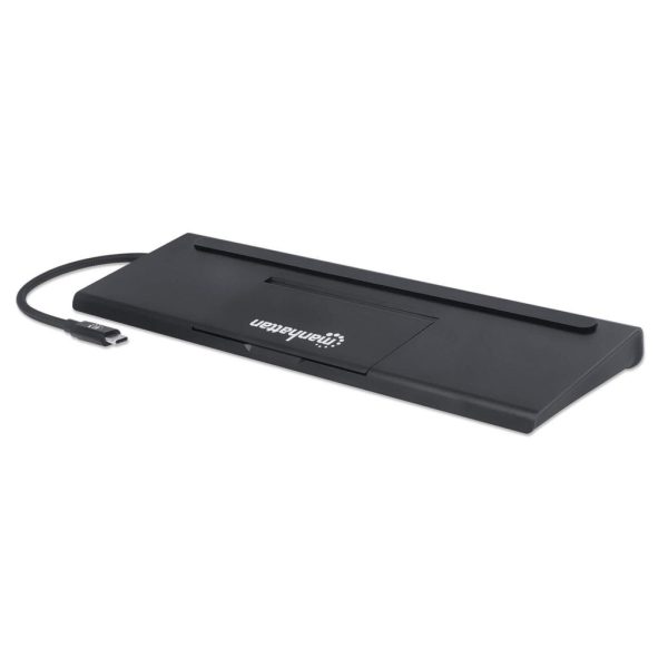 Manhattan Docking station de USB-C a 11 puertos, para tres monitores, con MST - Imagen 4