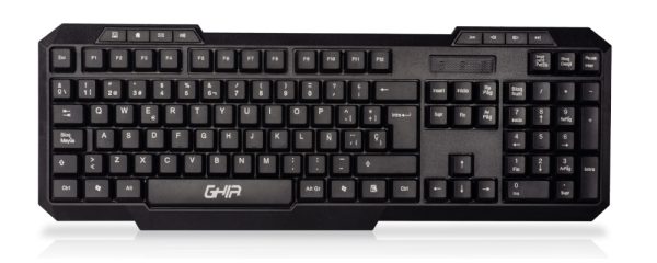 Ghia GTA50 teclado Oficina USB QWERTY Español Negro - Imagen 2