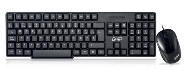 Ghia GTA100 teclado Ratón incluido Oficina USB QWERTY Español Negro - Imagen 2