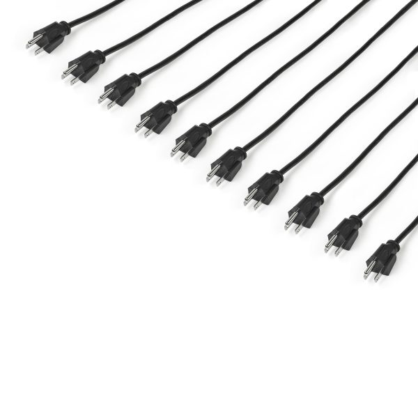StarTech.com Paquete de 10 Cables de 3m de Alimentación de Computadora, NEMA 5-15P a C13, 10A 125V, 18AWG, Cable de Alimentación de Repuesto para Impresora, Computadora o Monitor, UL - Imagen 3
