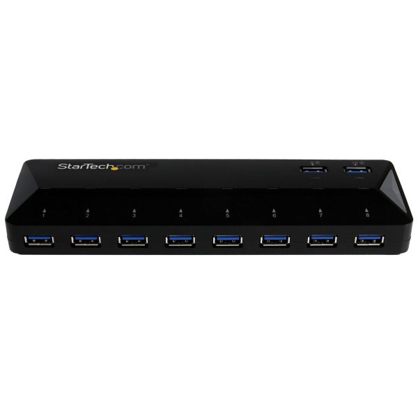 StarTech.com Concentrador USB 3.0 (5Gbps) de 10 Puertos - Ladrón con Puertos de Carga y Sincronización - Hub con 2 Puertos de 1,5A - Imagen 2