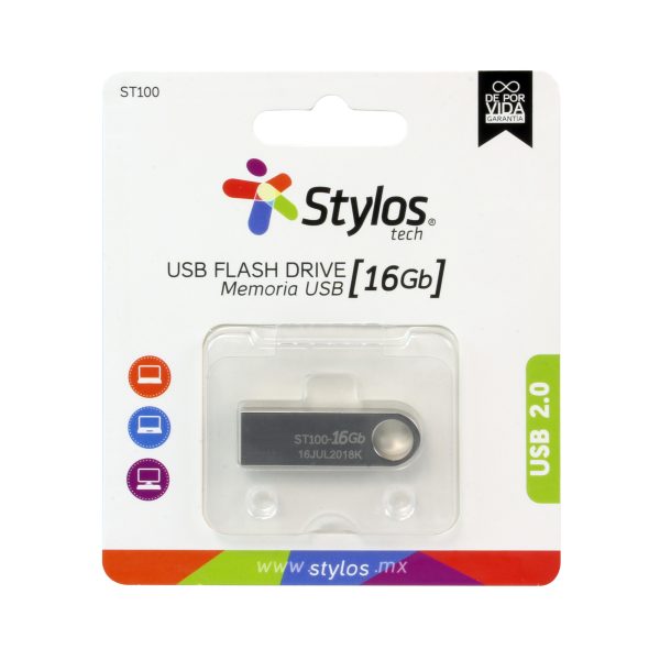 Stylos ST100 unidad flash USB 16 GB USB tipo A 2.0 Plata - Imagen 2