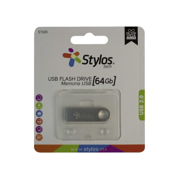 Stylos STMUSB4B unidad flash USB 64 GB USB Type-A / USB Type-C / Micro-USB 2.0 Plata - Imagen 2
