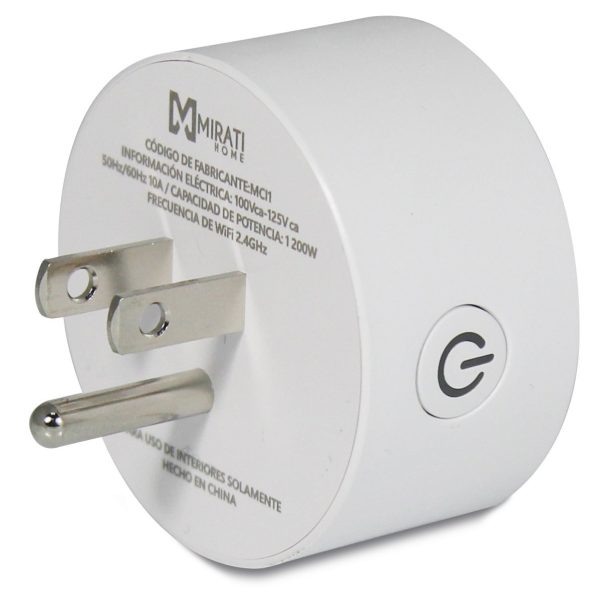Mirati CONTACTO INTELIGENTE // // WIFI enchufe inteligente 1200 W Hogar Blanco - Imagen 2