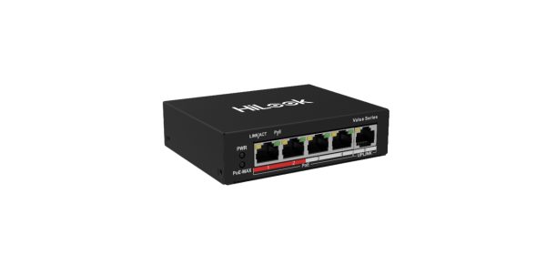 HiLook NS-0105P-35(B) dispositivo de redes No administrado Fast Ethernet (10/100) Energía sobre Ethernet (PoE) Negro - Imagen 2
