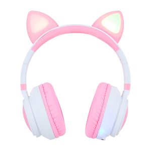 Vorago HPB-300-K audífono y auriculare Auriculares Inalámbrico Diadema Llamadas/Música USB Tipo C Bluetooth Rosa, Blanco