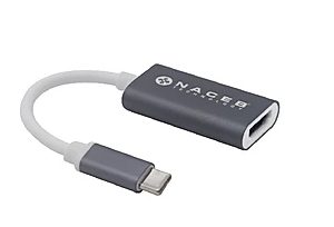 Naceb Technology NA-0114 adaptador de cable de vídeo USB Tipo C HDMI Gris, Blanco