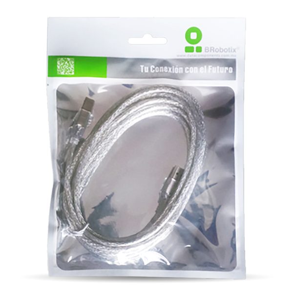 BRobotix 102366 cable USB USB 1.1 4.5 m USB A USB B Translúcido - Imagen 2