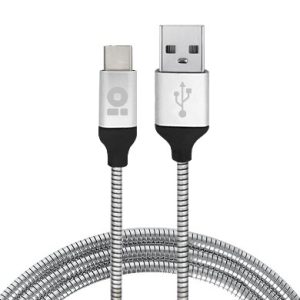 BRobotix 180501 cable USB USB 2.0 1 m USB C USB A Acero inoxidable