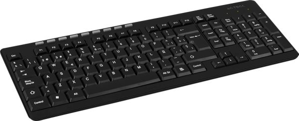 Acteck TM100 teclado Hogar RF inalámbrica + USB QWERTY Negro - Imagen 3