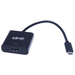 Ghia ADAP-12 adaptador de cable de vídeo USB Tipo C HDMI Tipo A (Estándar) Negro