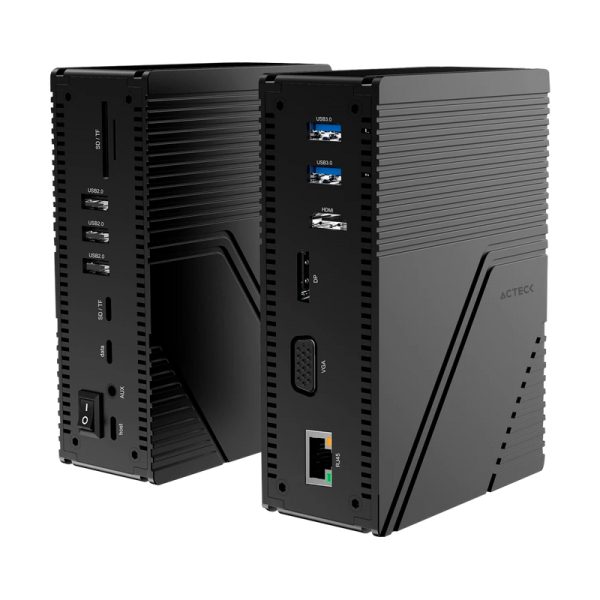 Acteck Gate 14V DH696 USB Tipo C 10200 Mbit/s Negro