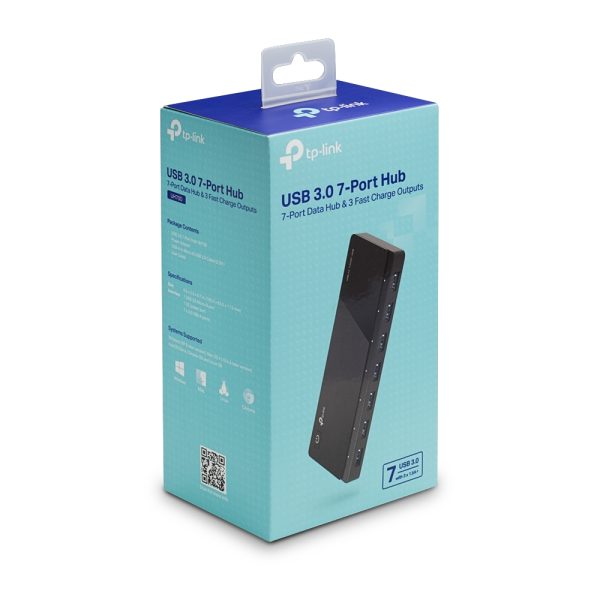 TP-Link UH700 nodo concentrador USB 3.2 Gen 1 (3.1 Gen 1) Micro-B 5000 Mbit/s Negro - Imagen 2
