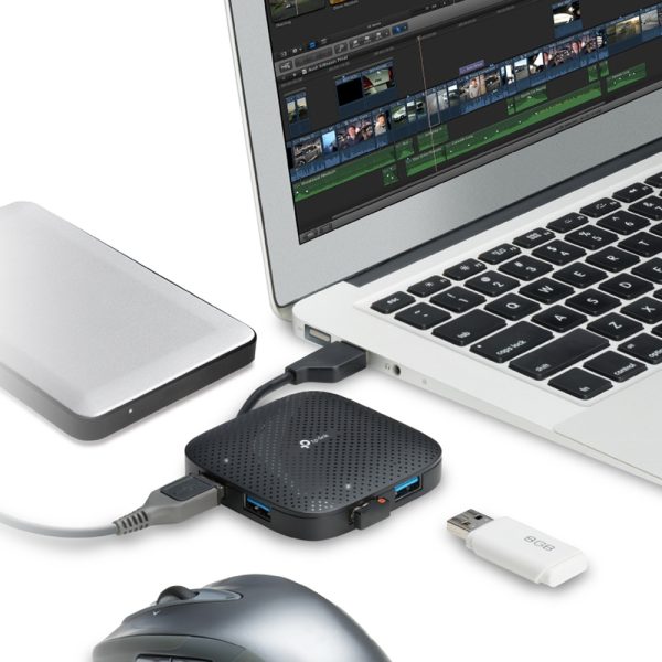 TP-Link UH400 nodo concentrador USB 3.2 Gen 1 (3.1 Gen 1) Type-A 5000 Mbit/s Negro - Imagen 4