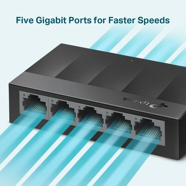 TP-Link LS1005G dispositivo de redes No administrado Gigabit Ethernet (10/100/1000) Negro - Imagen 3