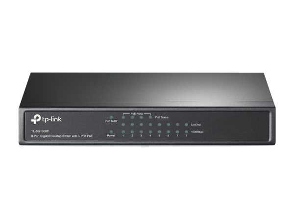 TP-Link TL-SG1008P dispositivo de redes No administrado Gigabit Ethernet (10/100/1000) Energía sobre Ethernet (PoE) Avellana