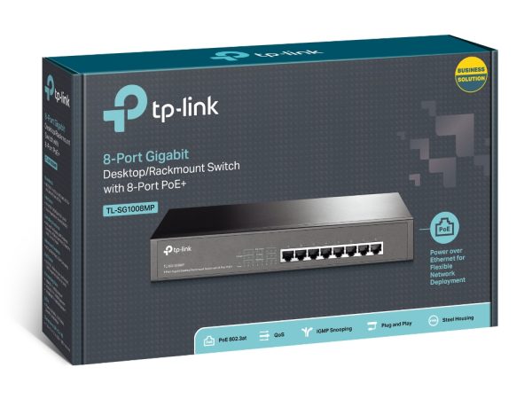 TP-Link TL-SG1008MP dispositivo de redes No administrado Gigabit Ethernet (10/100/1000) Energía sobre Ethernet (PoE) Negro - Imagen 4