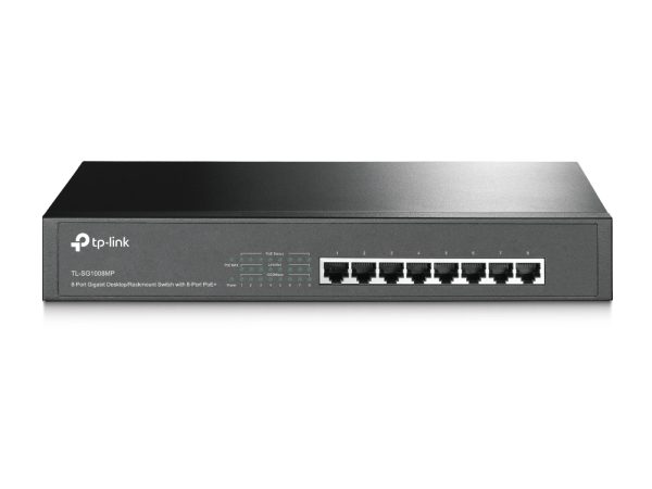 TP-Link TL-SG1008MP dispositivo de redes No administrado Gigabit Ethernet (10/100/1000) Energía sobre Ethernet (PoE) Negro