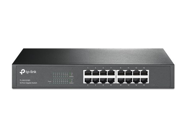 TP-Link TL-SG1016D dispositivo de redes No administrado L2 Gigabit Ethernet (10/100/1000) Negro