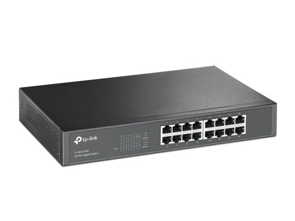 TP-Link TL-SG1016D dispositivo de redes No administrado L2 Gigabit Ethernet (10/100/1000) Negro - Imagen 2