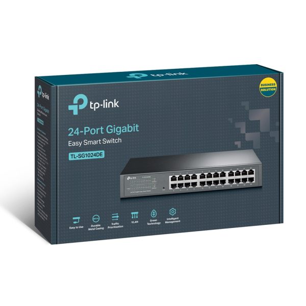 TP-Link TL-SG1024DE dispositivo de redes Gestionado L2 Gigabit Ethernet (10/100/1000) Negro - Imagen 4