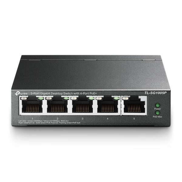 TP-Link TL-SG1005P dispositivo de redes No administrado Gigabit Ethernet (10/100/1000) Energía sobre Ethernet (PoE) Negro