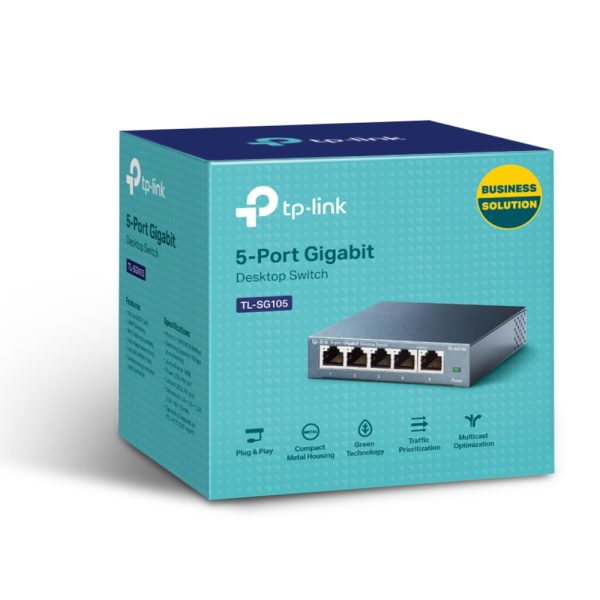 TP-Link TL-SG105 dispositivo de redes No administrado L2 Gigabit Ethernet (10/100/1000) Negro - Imagen 3
