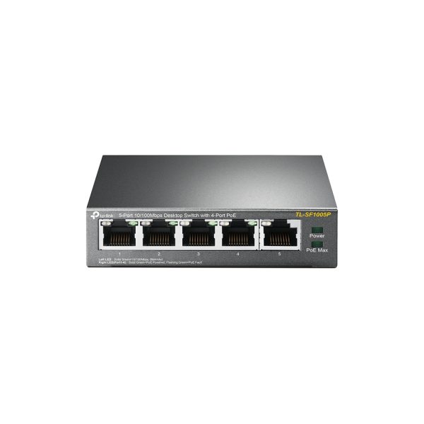 TP-Link TL-SF1005P dispositivo de redes No administrado Fast Ethernet (10/100) Energía sobre Ethernet (PoE) Negro