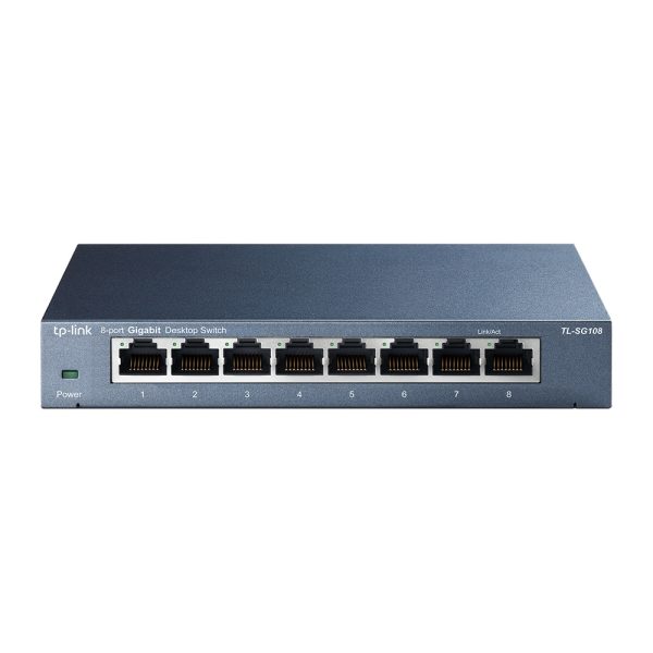 TP-Link TL-SG108 dispositivo de redes No administrado L2 Gigabit Ethernet (10/100/1000) Negro - Imagen 4
