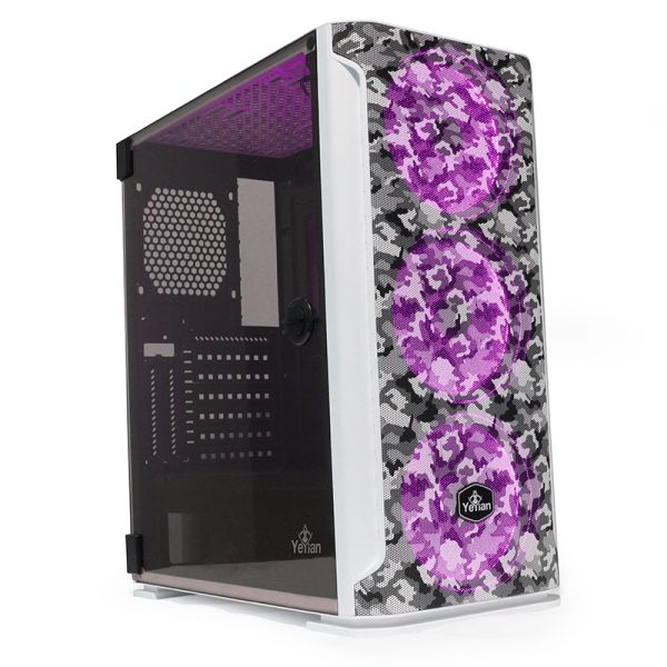 Yeyian Hollow 2500 Midi Tower Negro, Camuflaje, Blanco