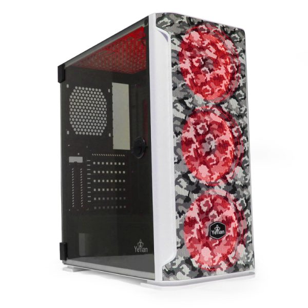 Yeyian Hollow 2500 Midi Tower Negro, Camuflaje, Blanco - Imagen 4