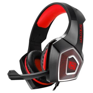 Necnon NBHG-DRAGON Auriculares Alámbrico Diadema Juego Negro, Rojo
