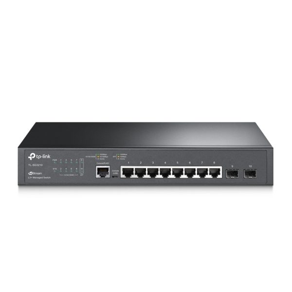 TP-Link JetStream TL-SG3210 dispositivo de redes Gestionado L2/L3 Gigabit Ethernet (10/100/1000) 1U Negro