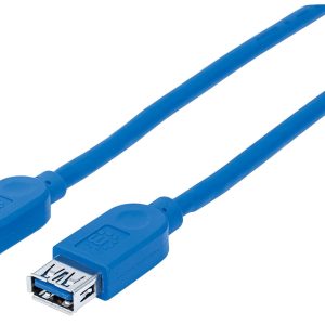 Manhattan 325394 cable USB USB 3.2 Gen 1 (3.1 Gen 1) 1 m USB A Azul