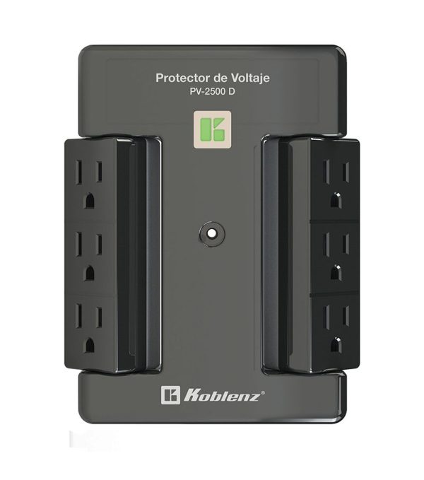 Koblenz PV-2500 D regulador de voltaje 6 salidas AC Negro - Imagen 2