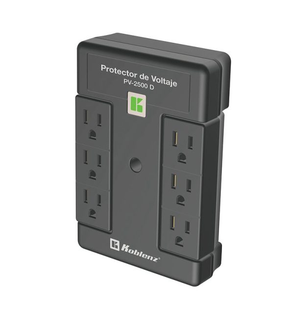 Koblenz PV-2500 D regulador de voltaje 6 salidas AC Negro - Imagen 4
