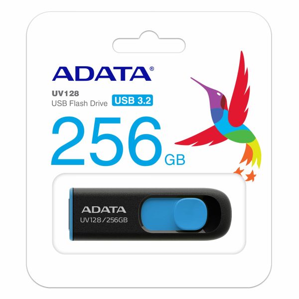 ADATA UV128 unidad flash USB 256 GB USB tipo A 3.2 Gen 1 (3.1 Gen 1) Negro, Azul - Imagen 4