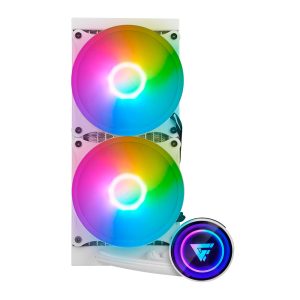 Game Factor LQG601-WH sistema de refrigeración de computadora Procesador Refrigerador de líquidos todo en uno 12 cm Blanco