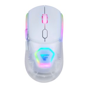 Game Factor MOW700-WH ratón Juego Ambidiestro RF Wireless + Bluetooth + USB Type-A 26000 DPI
