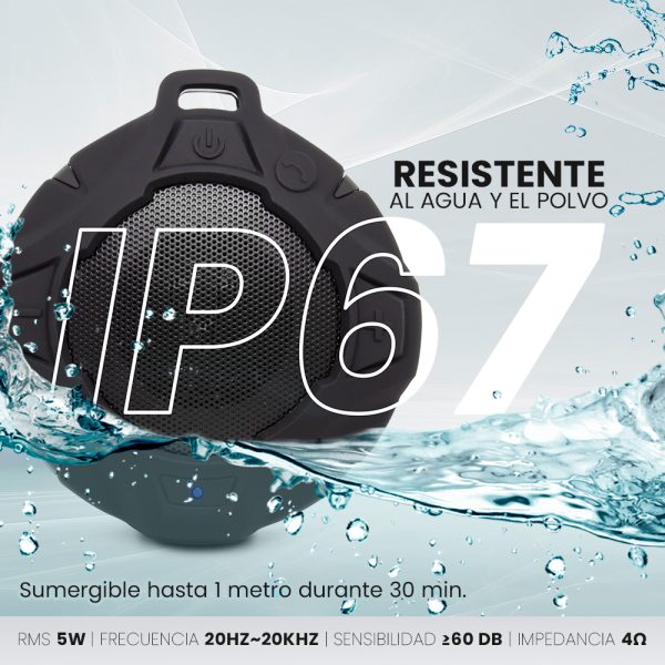 Vorago BSP-400 altavoz portátil o de fiesta Altavoz monofónico portátil Negro 5 W - Imagen 3