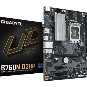 GIGABYTE B760M D3HP Placa Base - Procesadores Intel Core de 14ª Generación, VRM de 4+1+1 fases, hasta 5600 MHz DDR5, 2xPCIe 4.0 M.2, LAN GbE, USB 3.2 Gen 1