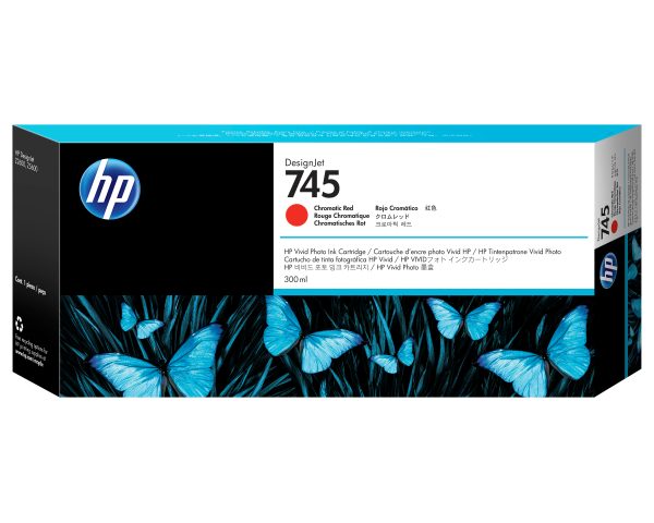 HP Cartucho de tinta DesignJet 745 rojo cromático de 300 ml - Imagen 4